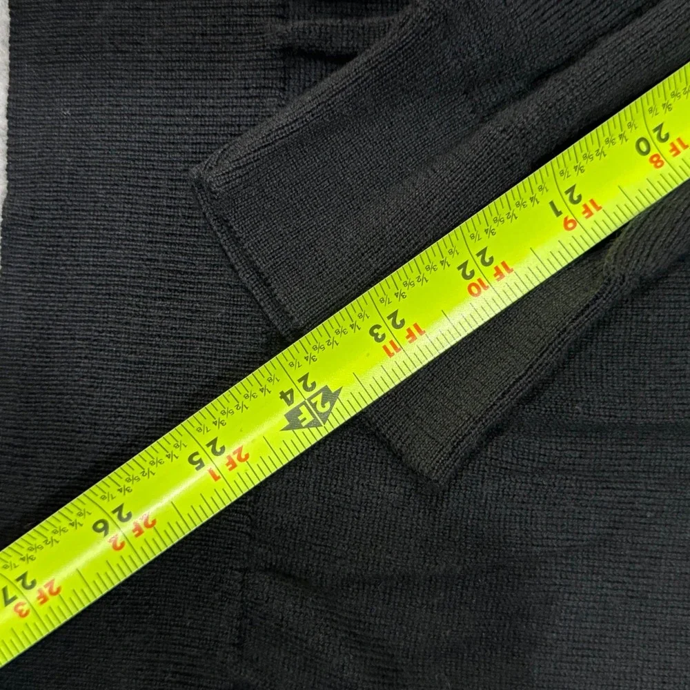 Jos. A. Bank Quarter Zip Sweater Mens XXL Black 100% Merino Wool Traveler